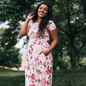 Gorgeous Pink Floral Maxi